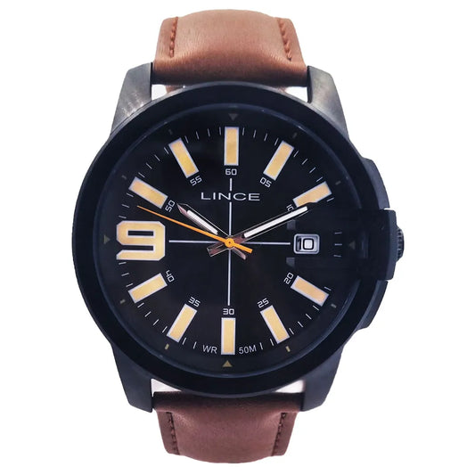 Relógio LINCE masculino analógico couro marrom MRC4759L48 P2NX