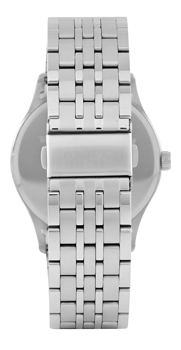 Relógio Masculino Prata Orient Fundo Azul Mbss1293 Prateado