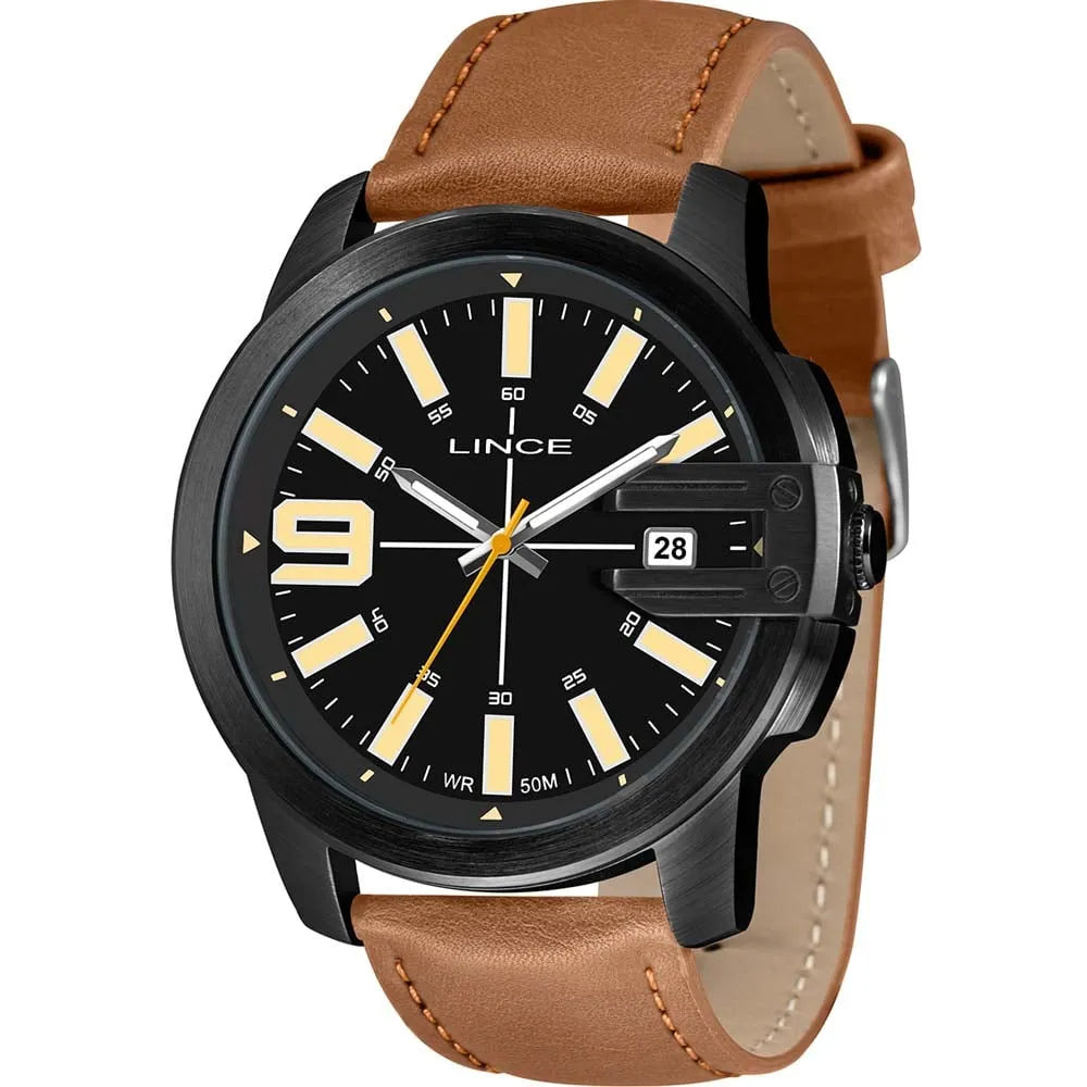 Relógio LINCE masculino analógico couro marrom MRC4759L48 P2NX