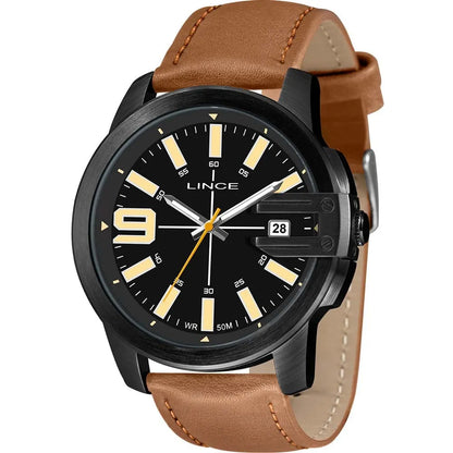 Relógio LINCE masculino analógico couro marrom MRC4759L48 P2NX