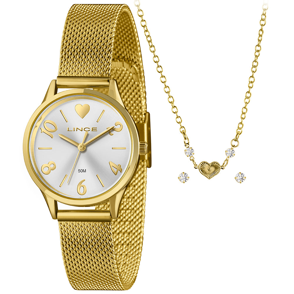 RELOGIO KITS FEMININO ANALOGICO LRGH242L30 DOURADO