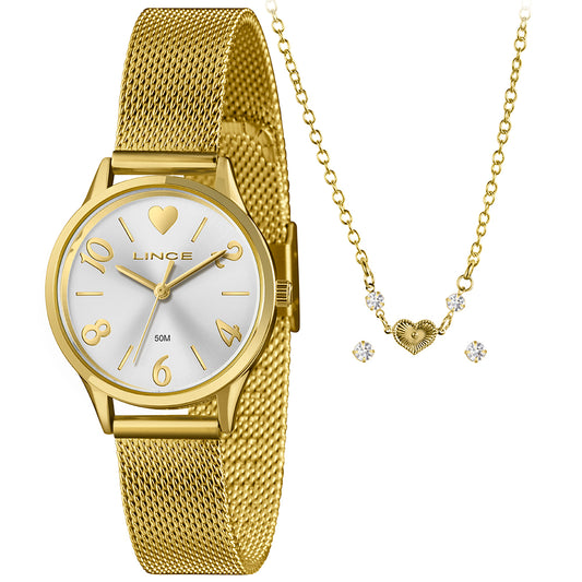 RELOGIO KITS FEMININO ANALOGICO LRGH242L30 DOURADO