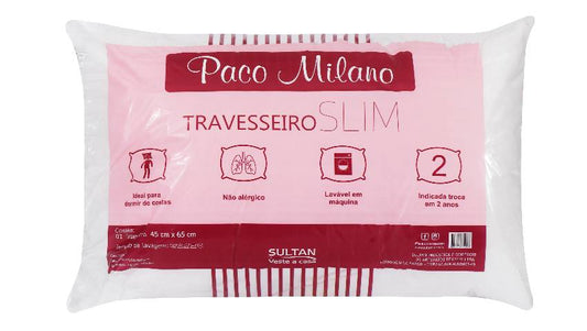 TRAVESSEIRO PACO MILANO SLIM 45CMX65CM 280G