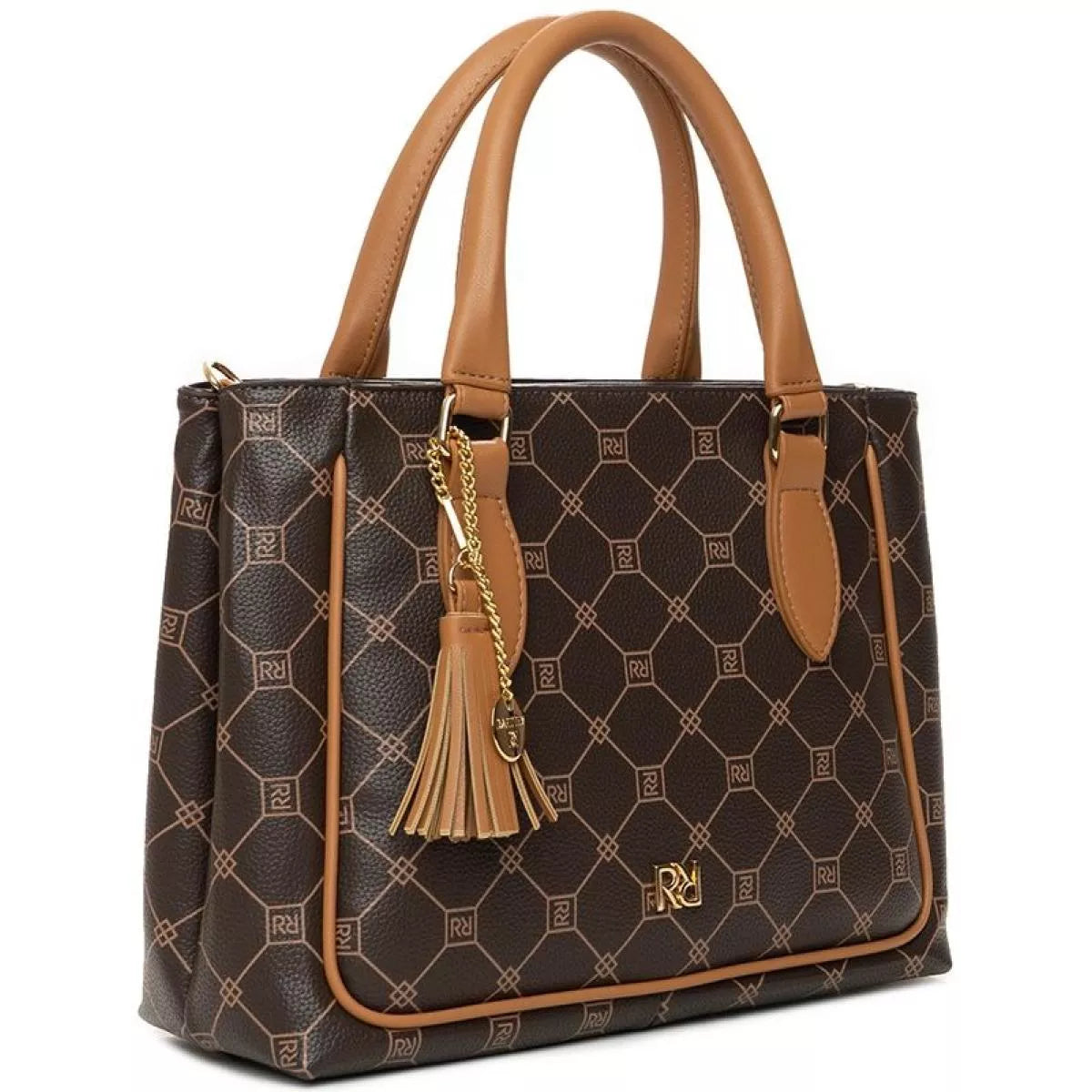 BOLSA RAFITTHY DARK CACAU/ CARAMELO