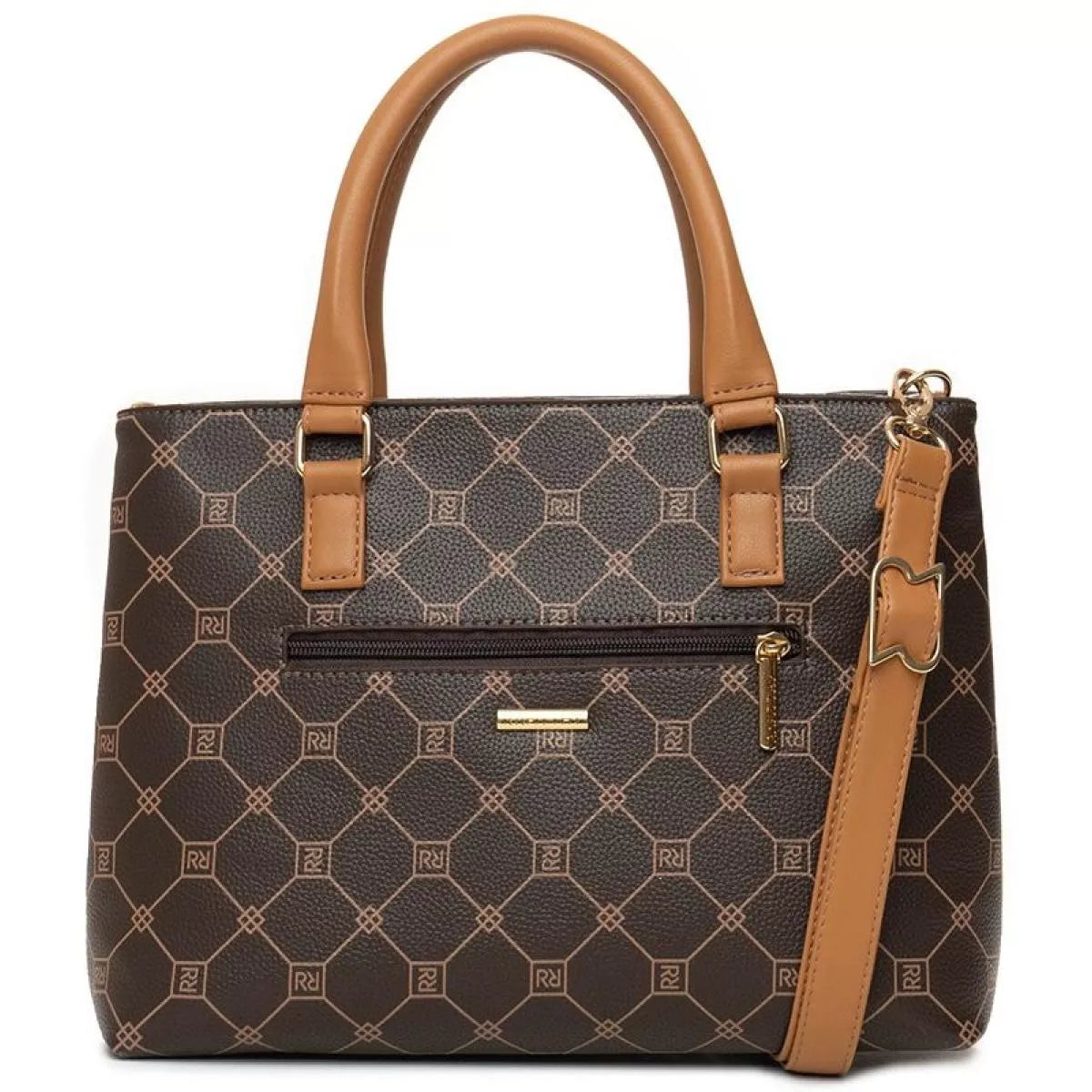 BOLSA RAFITTHY DARK CACAU/ CARAMELO